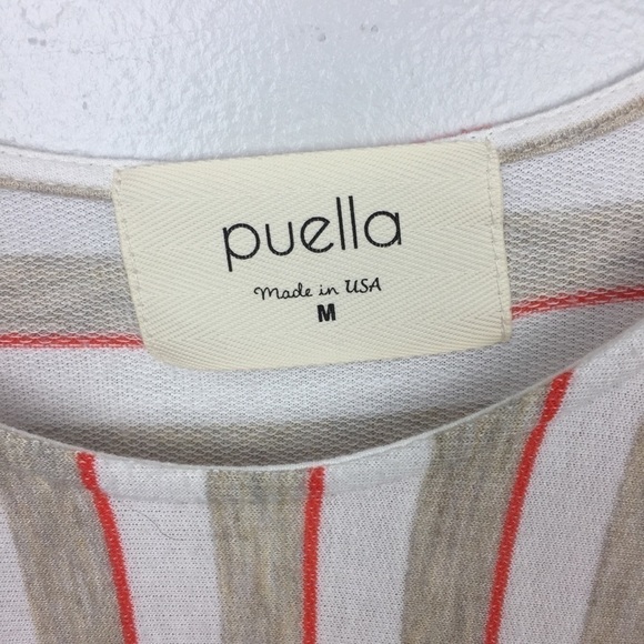 Anthropologie Stripe shift summer top size M - Picture 3 of 7